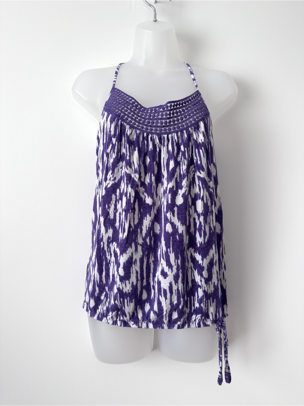 y2k mcbling purple white zebra top
